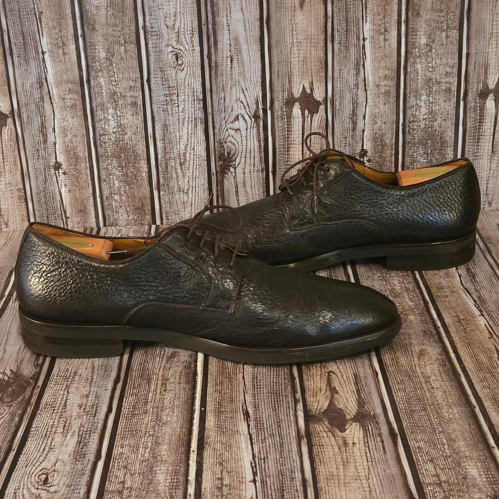Sz 13 US Mens Magnanni Cusco Flex Brown Peccary Leather Derby Dress Shoes VGUC! - Picture 7 of 12